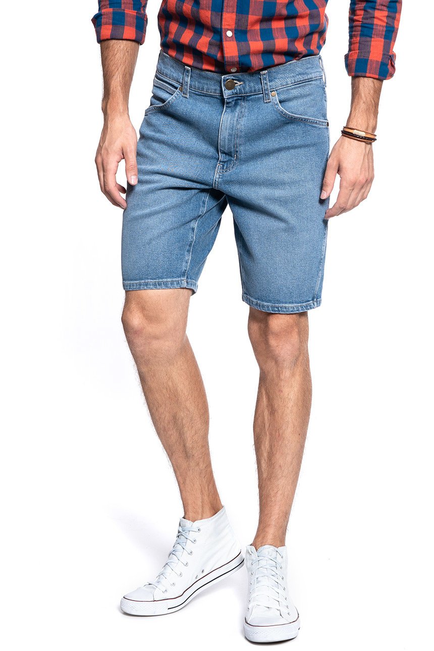 MĘSKIE SZORTY JEANSOWE WRANGLER 5 POCKET SHORT BLUE STONES W14CKP34F