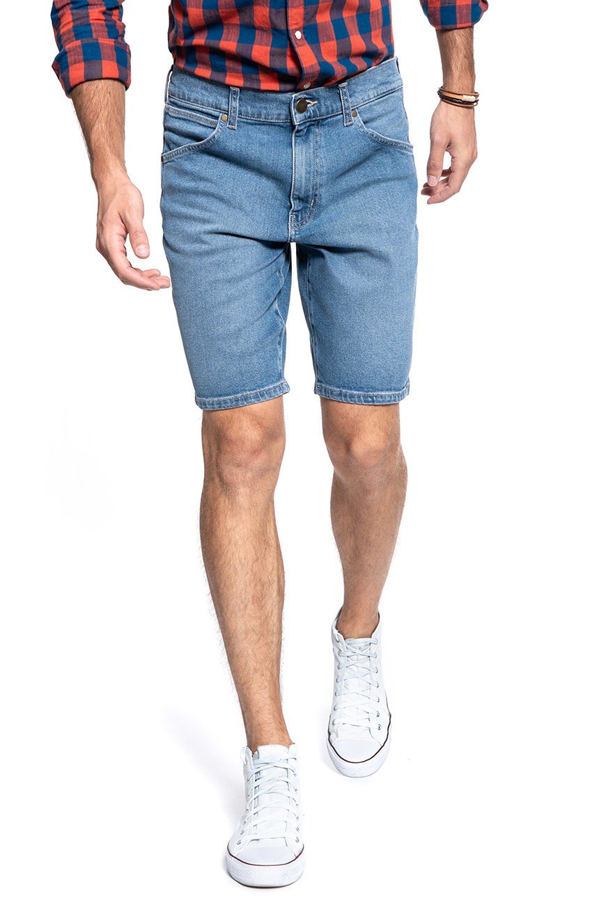 MĘSKIE SZORTY JEANSOWE WRANGLER 5 POCKET SHORT BLUE STONES W14CKP34F