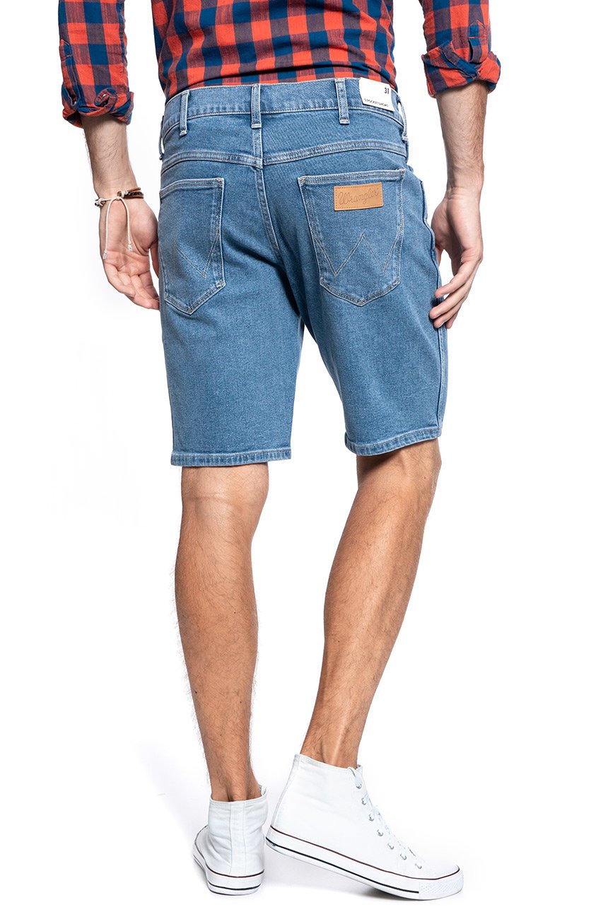 MĘSKIE SZORTY JEANSOWE WRANGLER 5 POCKET SHORT BLUE STONES W14CKP34F