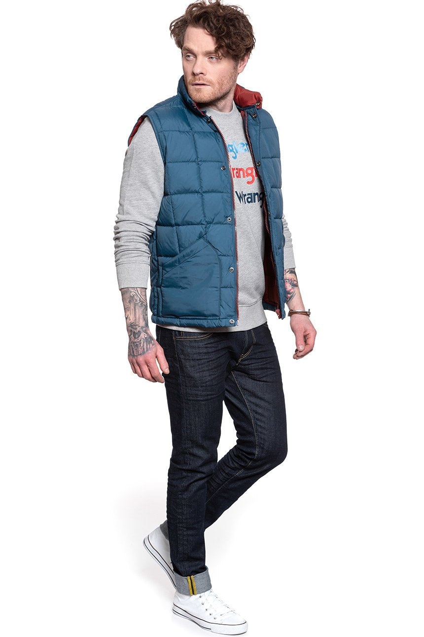 MĘSKI BEZRĘKAWNIK WRANGLER THE VEST DARK BLUE TEAL W4C7WRB16