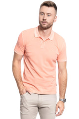 MĘSKA KOSZULKA POLO WRANGLER SS OVERDYE POLO MELON ORANGE W7F4KQA04