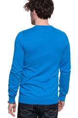 MĘSKI SWETER WRANGLER CREW KNIT DIRECTOIRE BLUE W8A0PDXKL