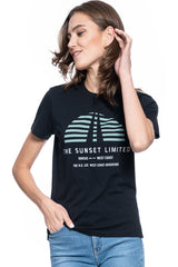 DAMSKI T-SHIRT LEE SUNSET TEE SLIM FIT BLACK L42XEP01