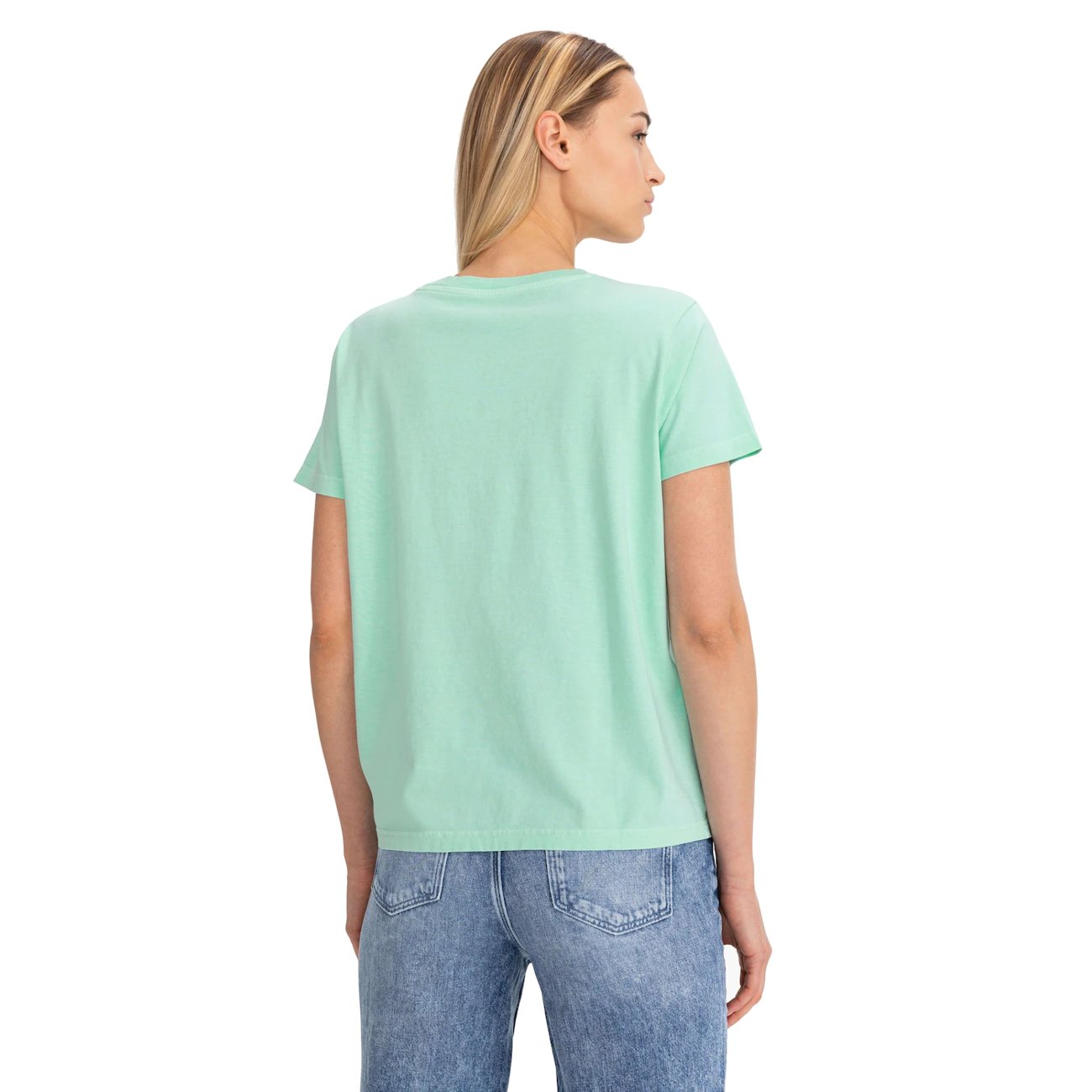 DAMSKI T-SHIRT LEE GARMENT DYED TEE RELAXED FIT SUMMER MINT L40RETNO