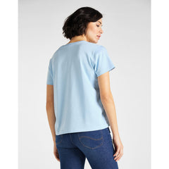 DAMSKI T-SHIRT LEE GARMENT DYED TEE RELAXED FIT SKY BLUE L40RETNR