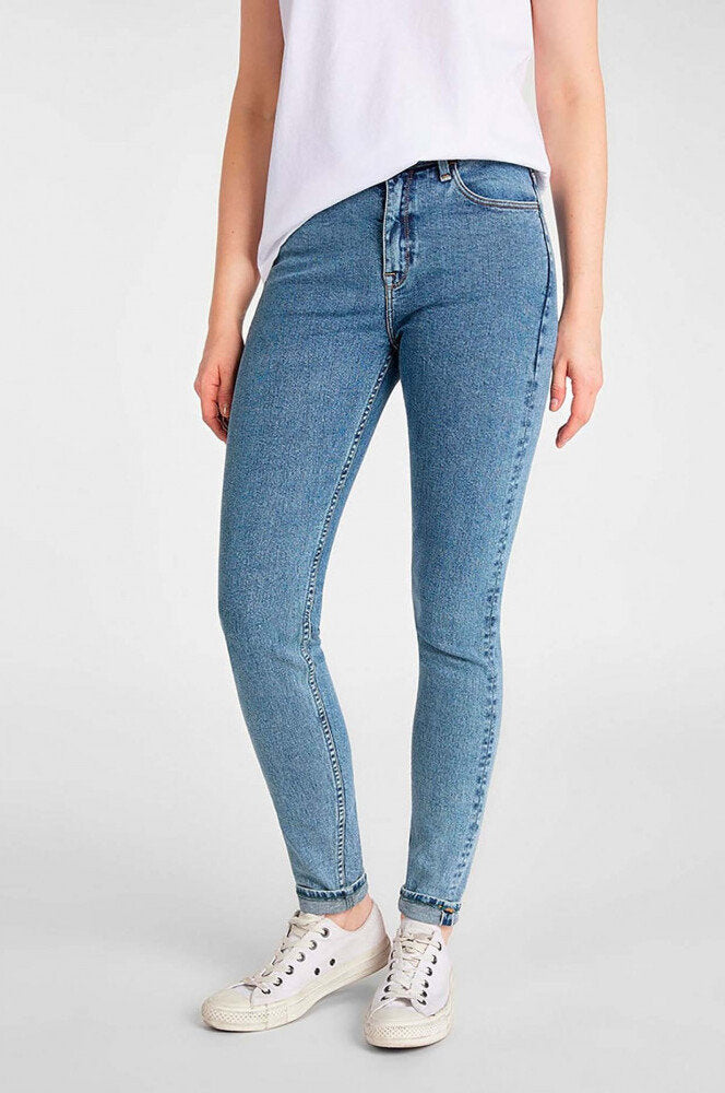 LEE SCARLETT SKINNY HIGH WAIST DAMSKIE SPODNIE JEANSOWE MENLO LIGHT L626LYIA