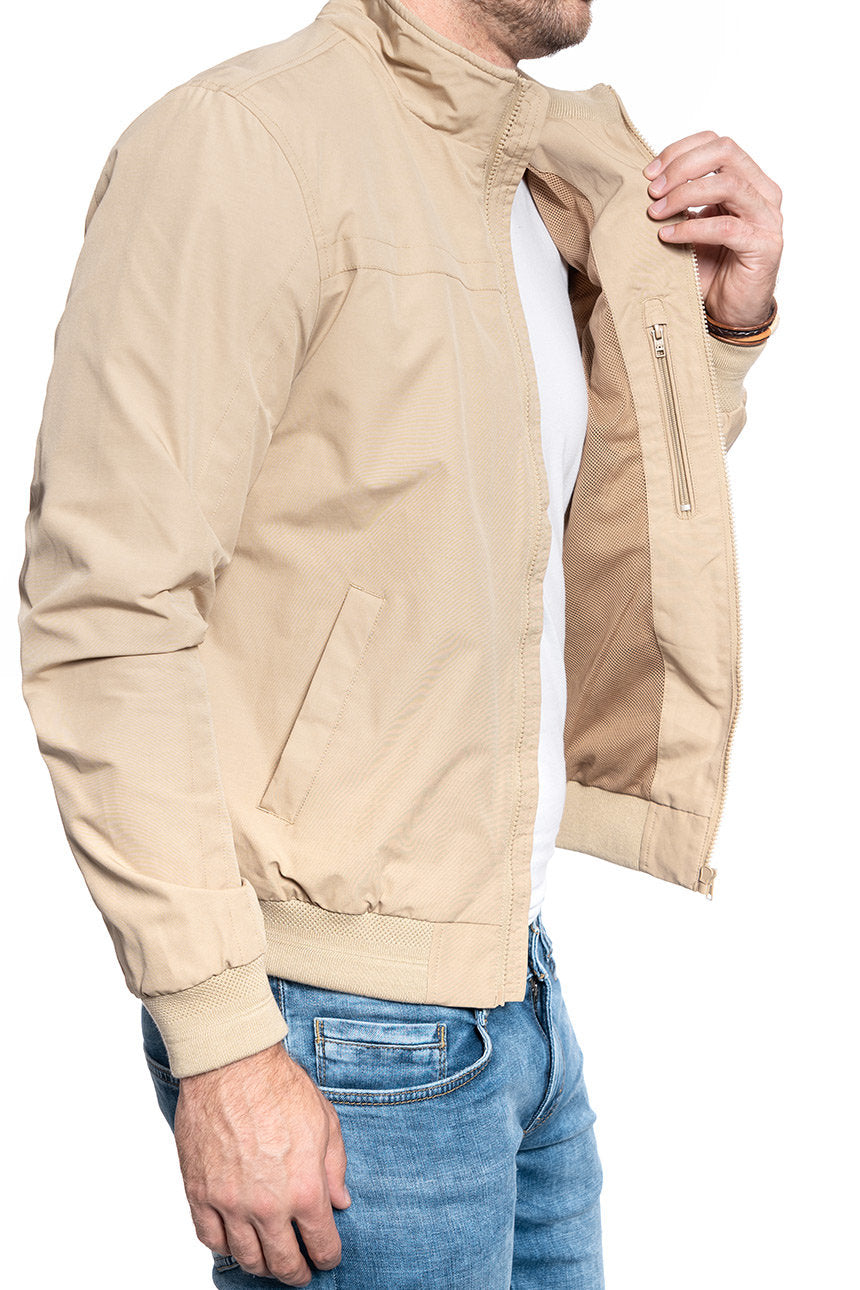 MĘSKA KURTKA PRZEJŚCIOWA WRANGLER BOMBER JACKET SAND W4C0YC58N