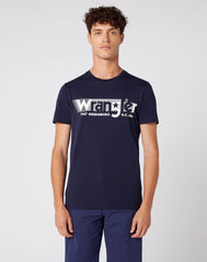 MĘSKI T-SHIRT WRANGLER SS TEE NAVY W7D2FQ114