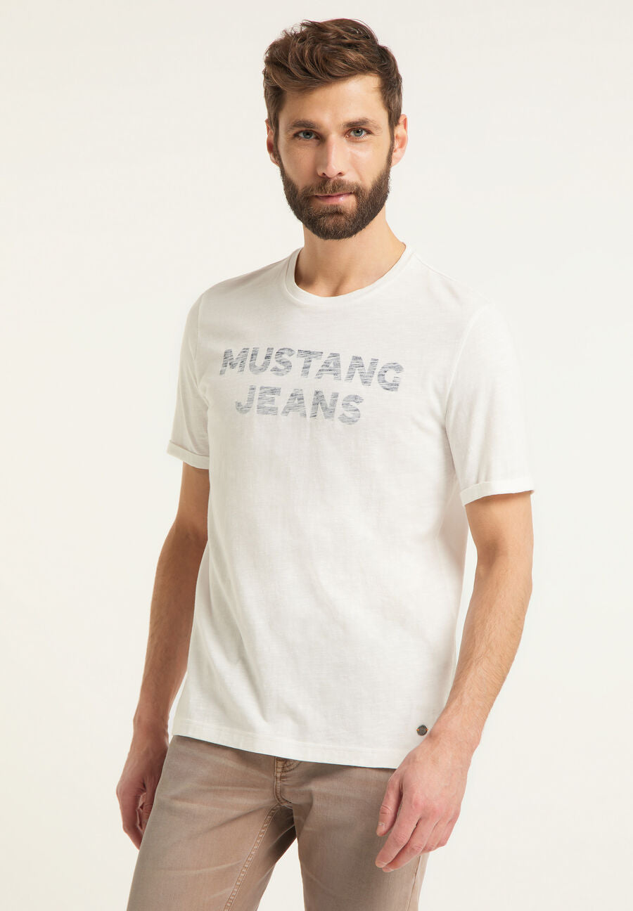 MUSTANG ALEX C PRINT MĘSKI T-SHIRT KOSZULKA LOGO NADRUK 1010711 2020