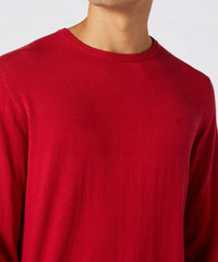 WRANGLER CREW KNIT MĘSKI SWETER RED W8A0PDX47