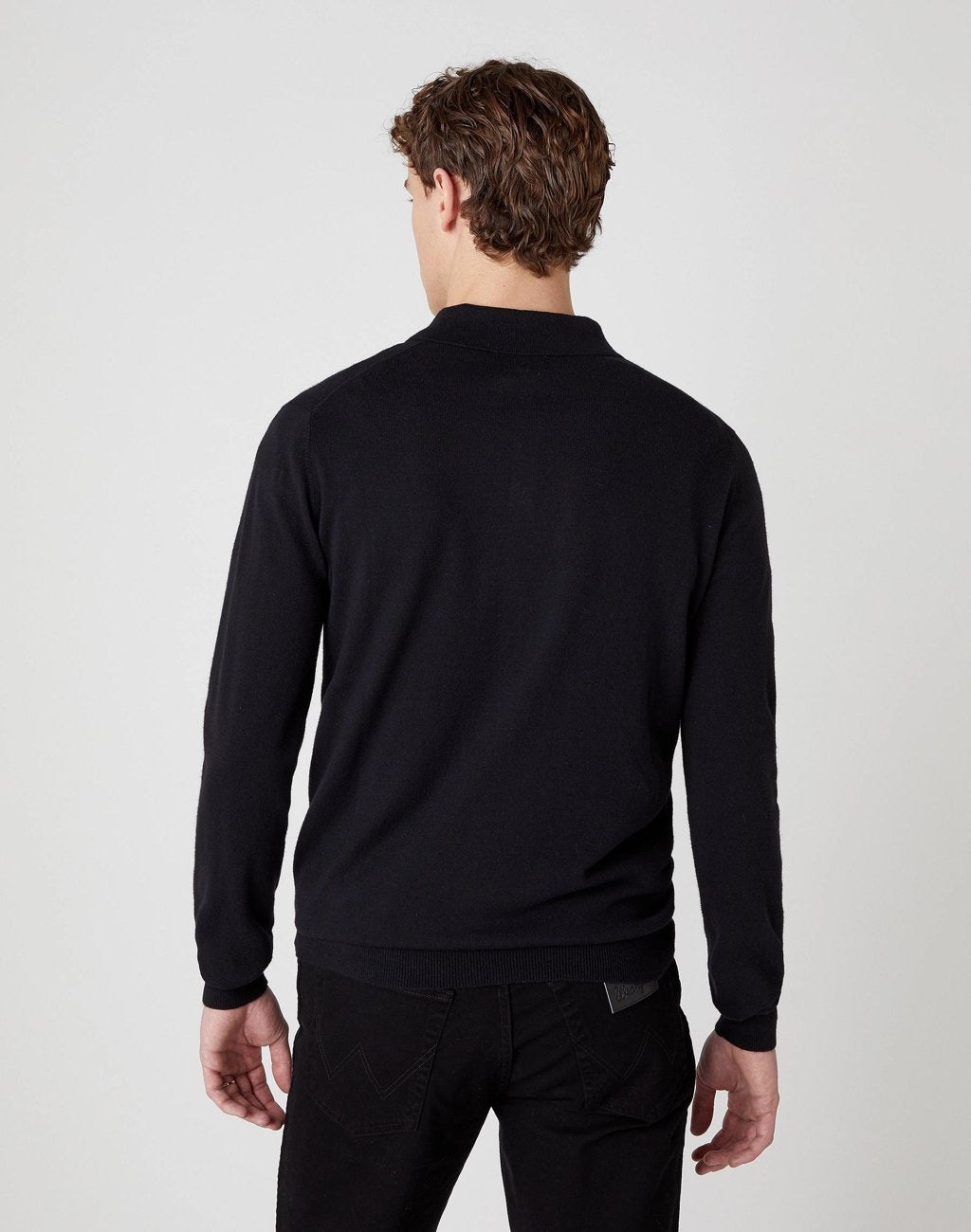 MĘSKA KOSZULKA POLO WRANGLER POLO KNIT BLACK  W8B32P100