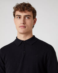 MĘSKA KOSZULKA POLO WRANGLER POLO KNIT BLACK  W8B32P100