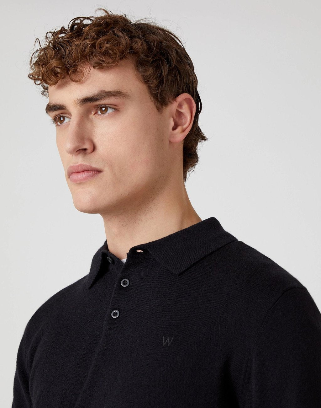 MĘSKA KOSZULKA POLO WRANGLER POLO KNIT BLACK  W8B32P100