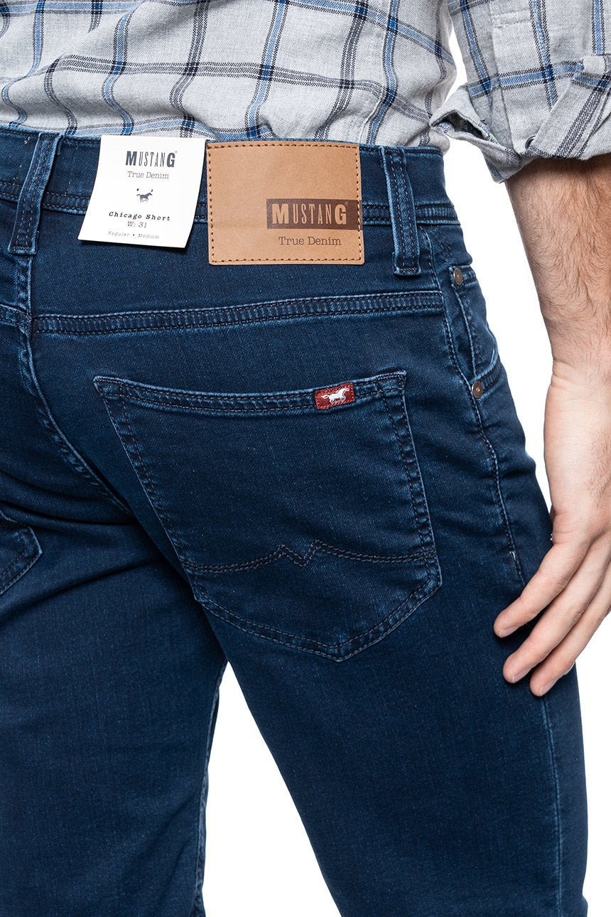 MUSTANG CHICAGO SHORT MĘSKIE SZORTY KRÓTKIE SPODENKI DENIM BLUE 1011731 5000 980