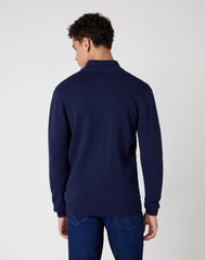 MĘSKI SWETER WRANGLER FULL ZIP KNIT NAVY W8B5QO114