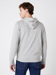 MĘSKA BLUZA Z KAPTUREM WRANGLER LOGO HOODIE MID GREY MEL W6B9HYX37