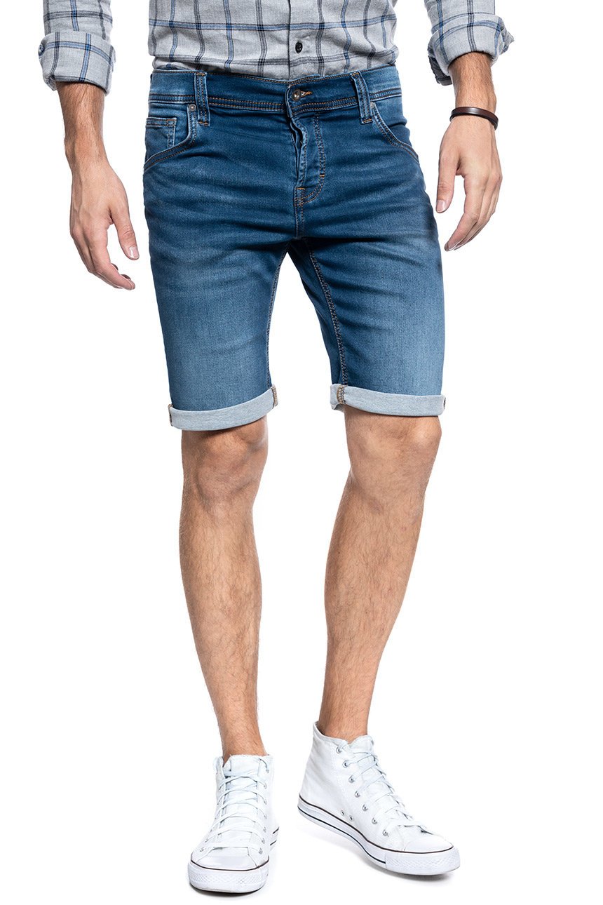 MUSTANG CHICAGO SHORT MĘSKIE SZORTY KRÓTKIE SPODENKI DENIM BLUE 1011731 5000 682