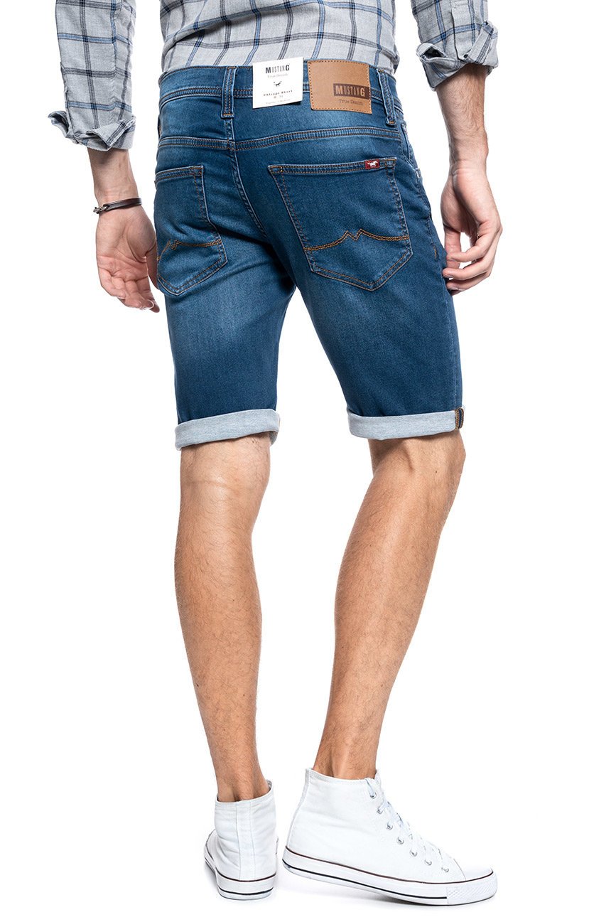 MUSTANG CHICAGO SHORT MĘSKIE SZORTY KRÓTKIE SPODENKI DENIM BLUE 1011731 5000 682