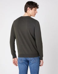 MĘSKI SWETER WRANGLER CREW KNIT ROSIN GREEN W8A02PXWY