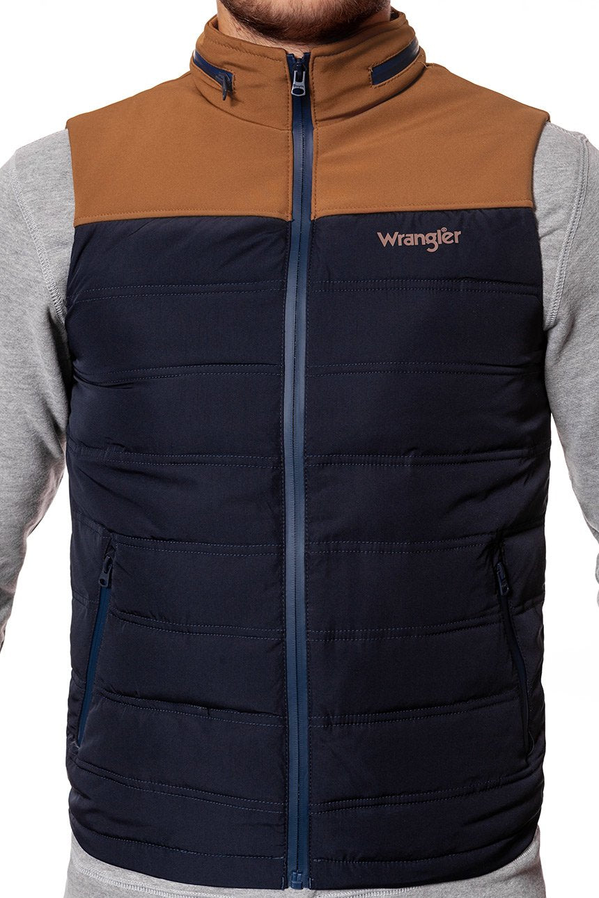 MĘSKI BEZRĘKAWNIK WRANGLER TECH VEST BISON BROWN W4671X5TD