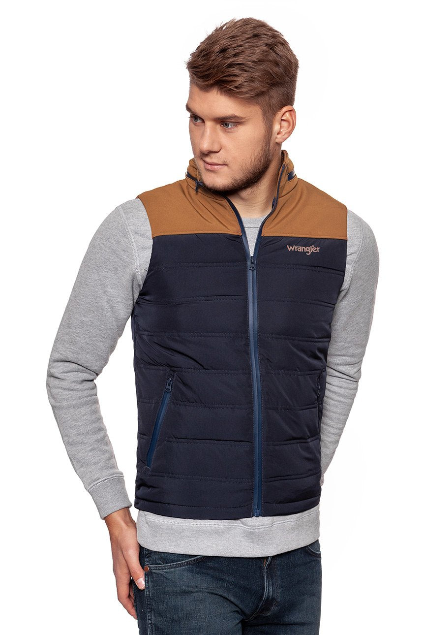 MĘSKI BEZRĘKAWNIK WRANGLER TECH VEST BISON BROWN W4671X5TD