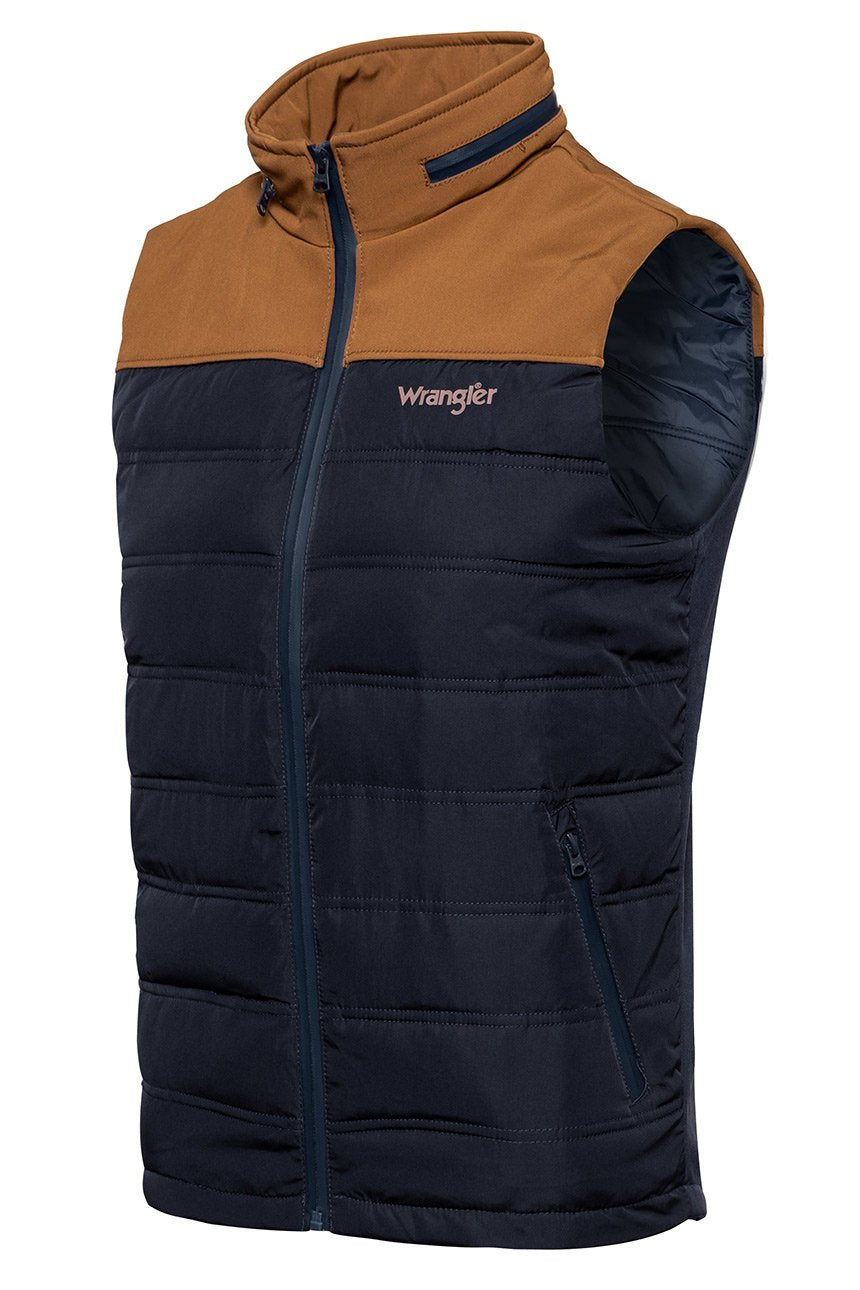 MĘSKI BEZRĘKAWNIK WRANGLER TECH VEST BISON BROWN W4671X5TD