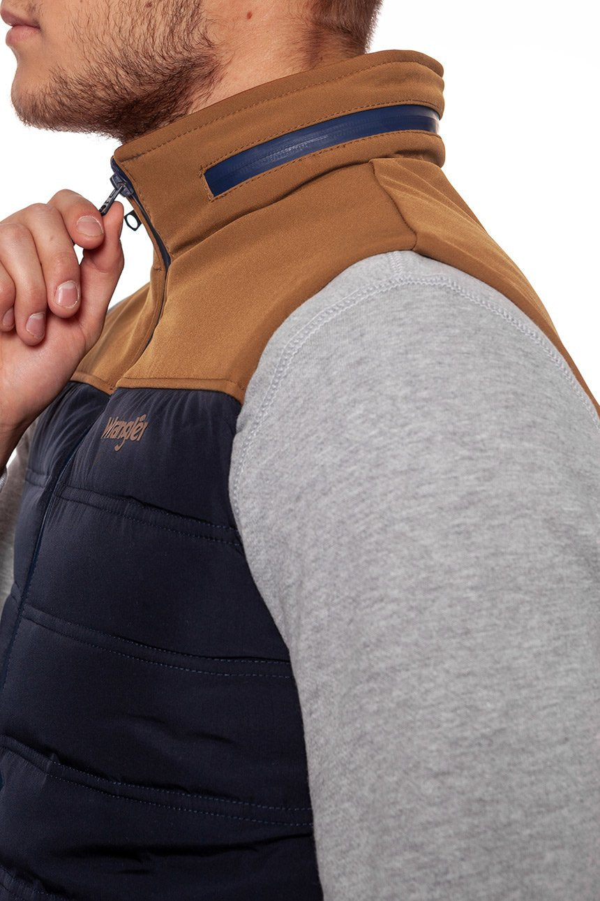 MĘSKI BEZRĘKAWNIK WRANGLER TECH VEST BISON BROWN W4671X5TD