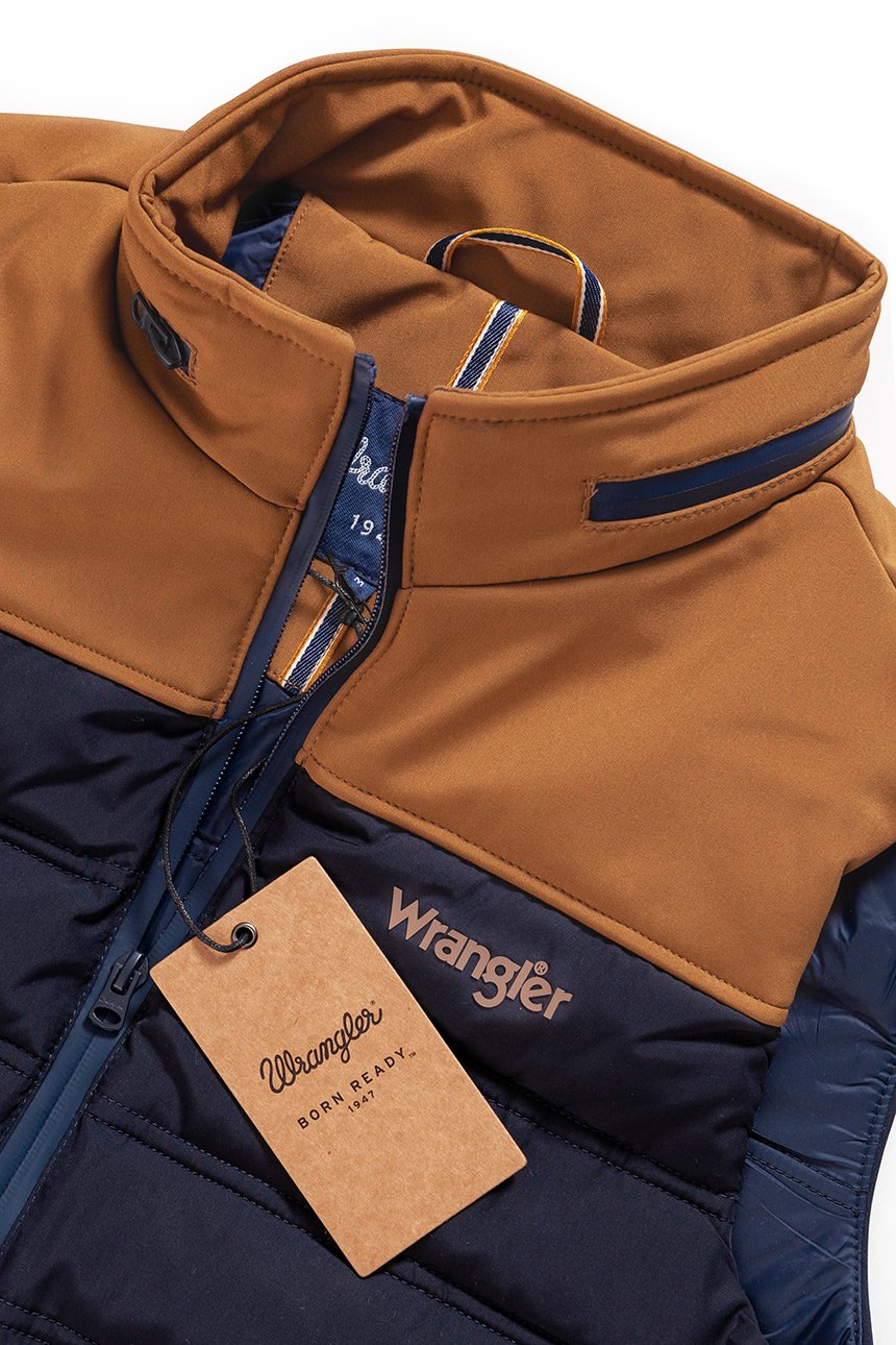 MĘSKI BEZRĘKAWNIK WRANGLER TECH VEST BISON BROWN W4671X5TD