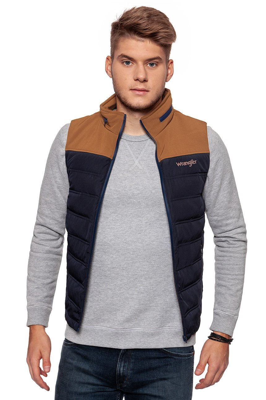 MĘSKI BEZRĘKAWNIK WRANGLER TECH VEST BISON BROWN W4671X5TD