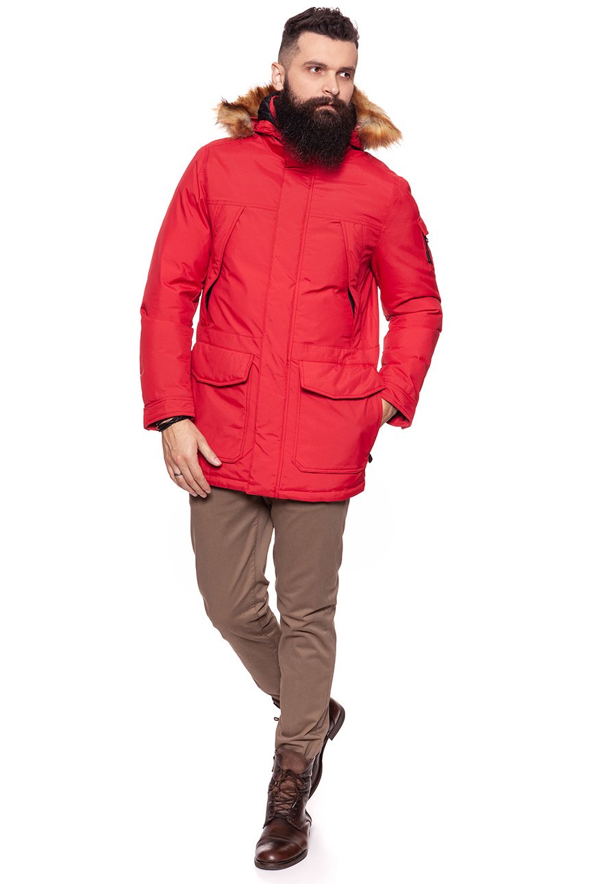 KURTKA ZIMOWA WRANGLER THE PARKA H. R. RED W4630YK1P