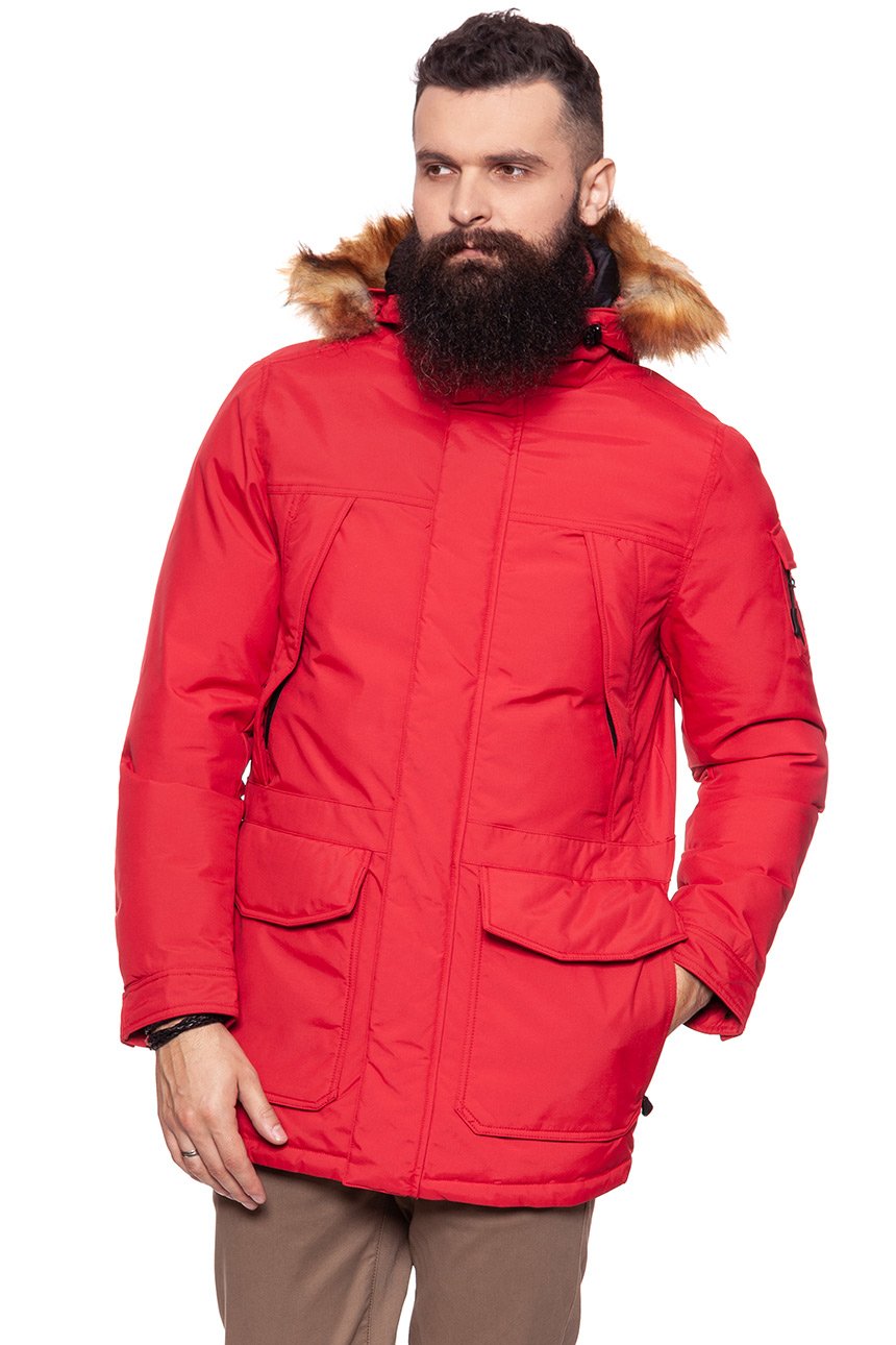 KURTKA ZIMOWA WRANGLER THE PARKA H. R. RED W4630YK1P