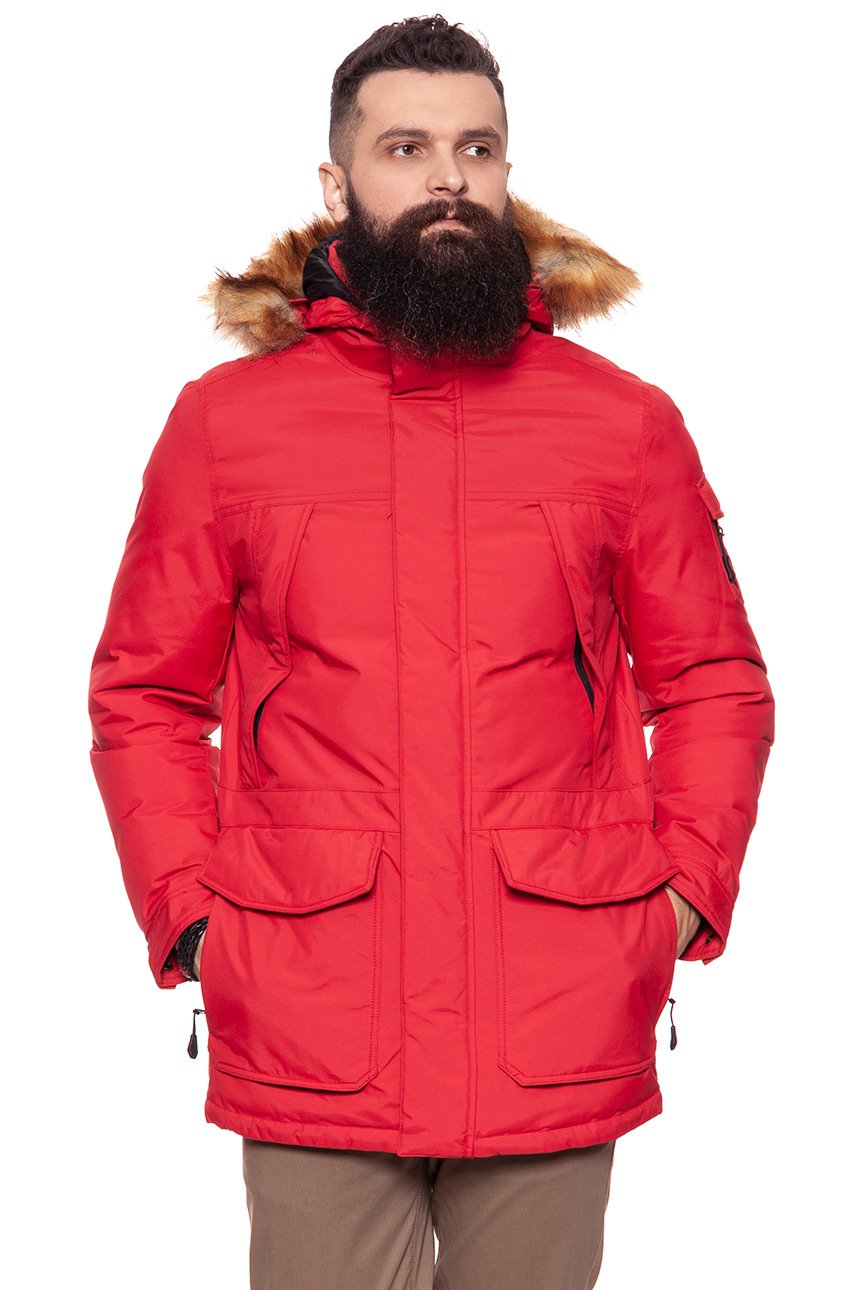 KURTKA ZIMOWA WRANGLER THE PARKA H. R. RED W4630YK1P