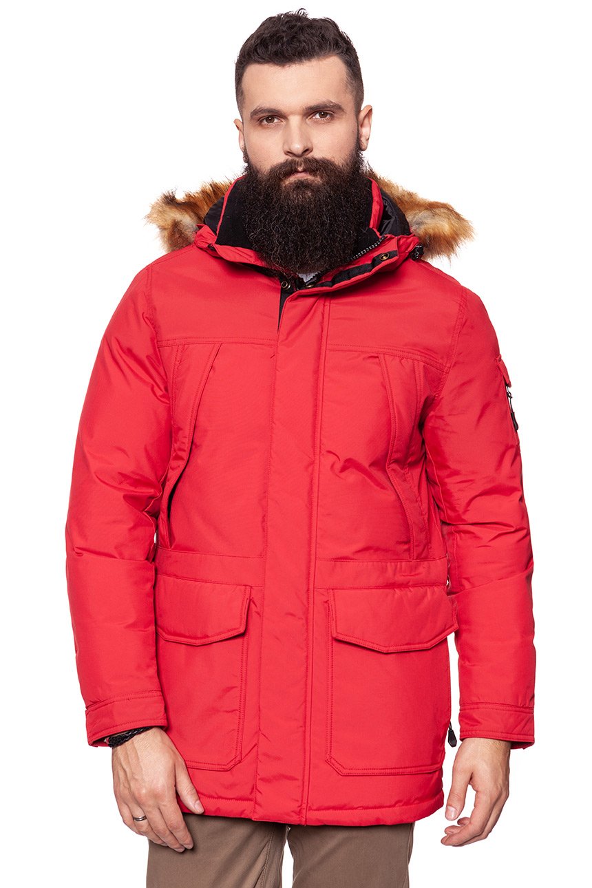 KURTKA ZIMOWA WRANGLER THE PARKA H. R. RED W4630YK1P