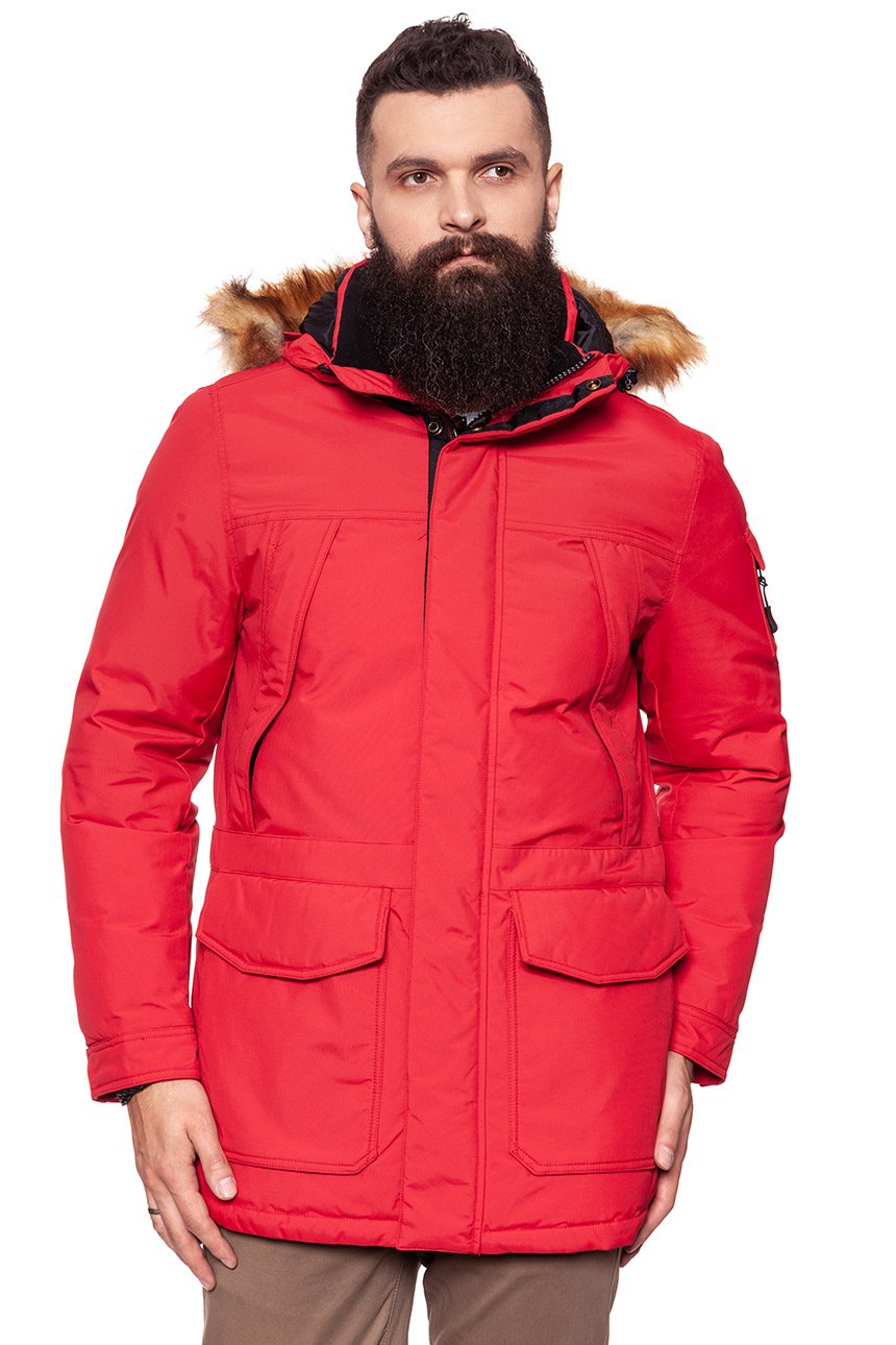 KURTKA ZIMOWA WRANGLER THE PARKA H. R. RED W4630YK1P