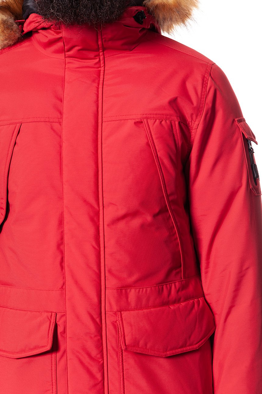 KURTKA ZIMOWA WRANGLER THE PARKA H. R. RED W4630YK1P