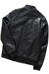 KURTKA WRANGLER LEATHER LOOK JACKET BLACK W4661Z901