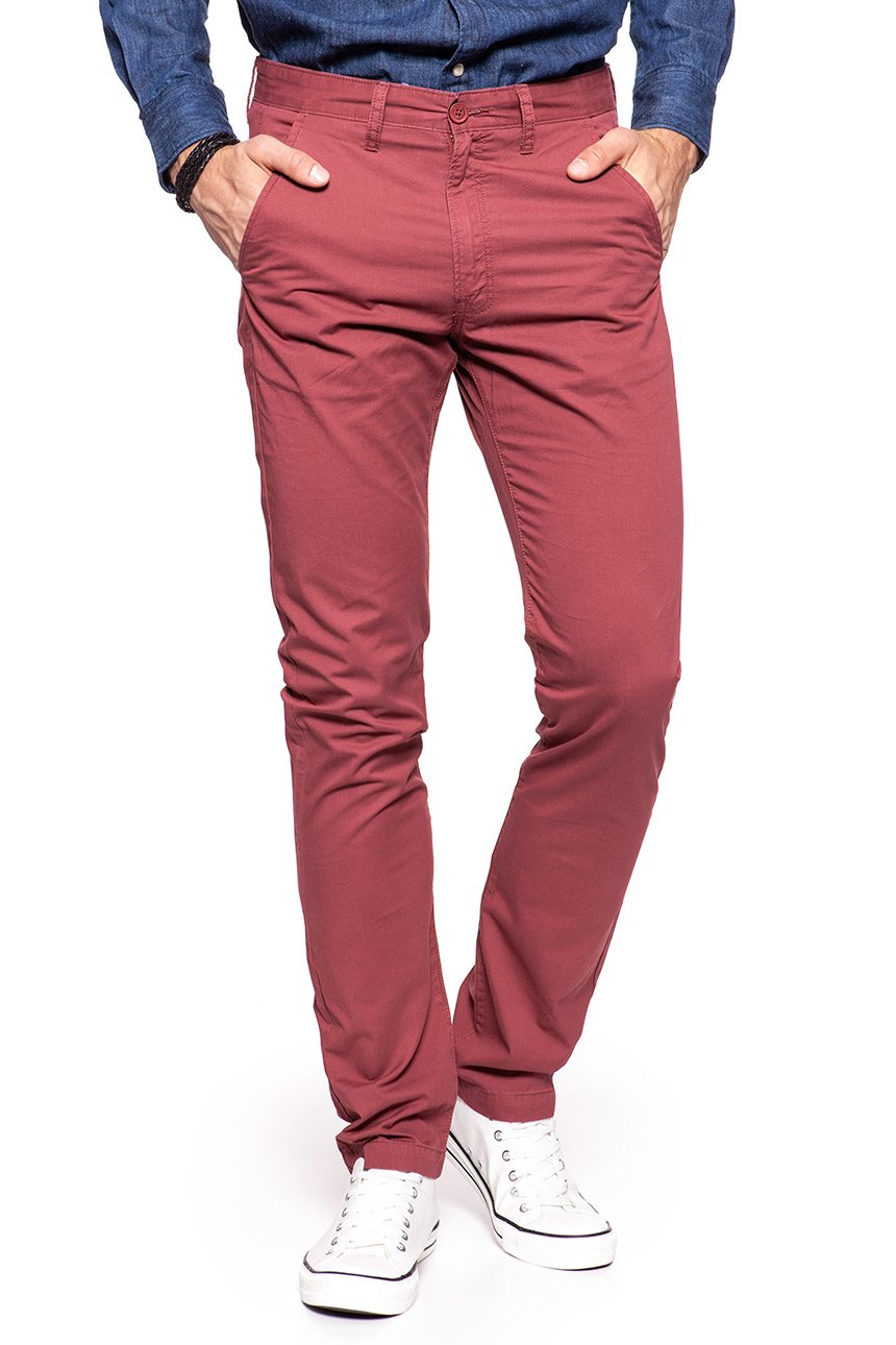 LEE SPODNIE MĘSKIE CHINO OXBLOOD L768FT58