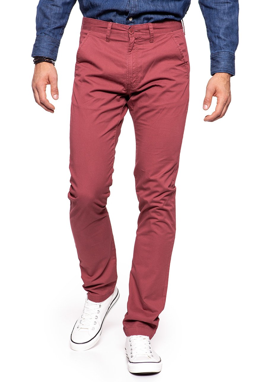 LEE SPODNIE MĘSKIE CHINO OXBLOOD L768FT58