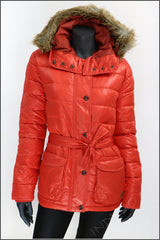 DAMSKA KURTKA ZIMOWA LEE PUFFER JACKET LAVA RED L56TWSAF      $