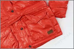 DAMSKA KURTKA ZIMOWA LEE PUFFER JACKET LAVA RED L56TWSAF      $