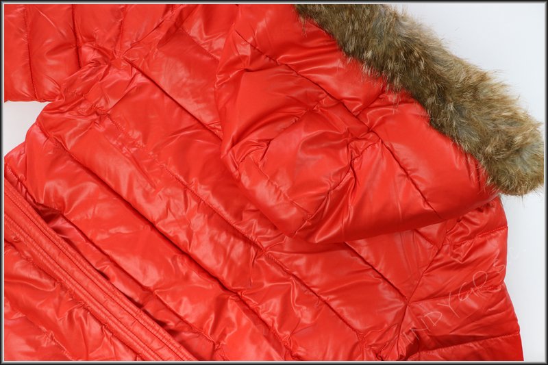 DAMSKA KURTKA ZIMOWA LEE PUFFER JACKET LAVA RED L56TWSAF      $