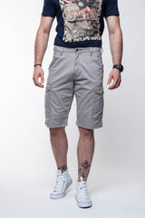 KRÓTKIE SPODENKI WRANGLER CARGO SHORT STEEL GREY W15CP8296