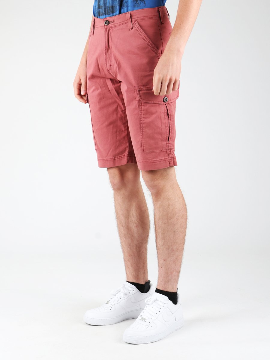 KRÓTKIE SPODENKI WRANGLER CARGO SHORT WINE RED W15CP847X