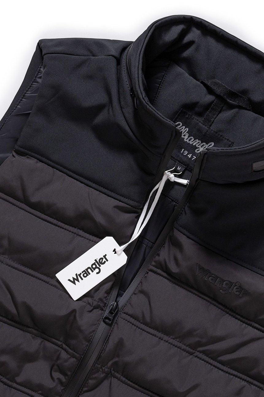 MĘSKI BEZRĘKAWNIK WRANGLER TECH VEST BLACK W4671X501