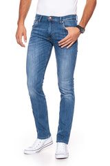 JEANSY MĘSKIE WRANGLER SPENCER MIDBLUE FLAX W1849675P