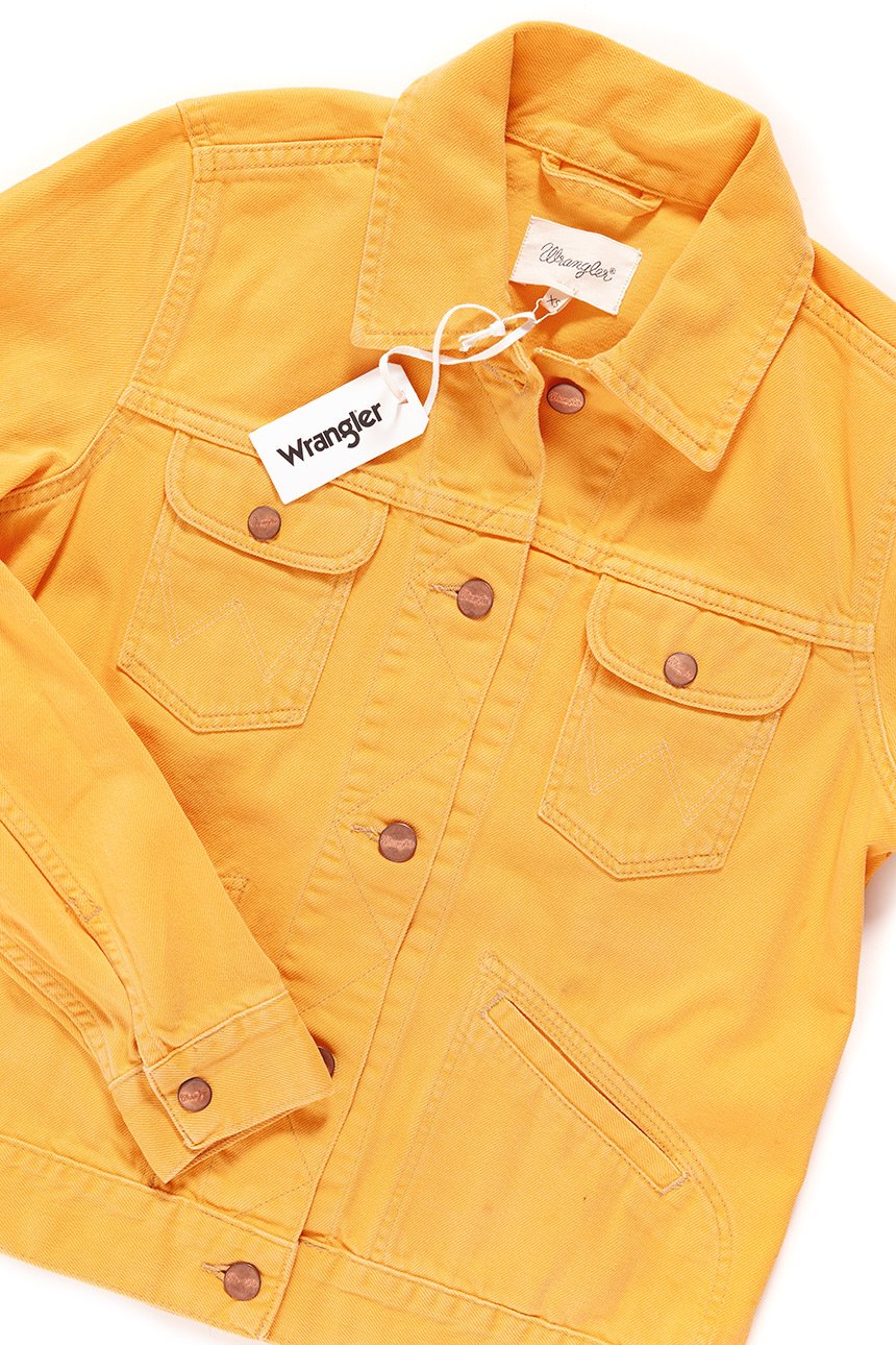 DAMSKA KURTKA JEANSOWA WRANGLER HERITAGE JACKET YELLOW W405DM22F