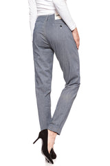 SPODNIE LEE DAMSKIE SLIM CHINO NAVY PINSTRIPE L310YACK