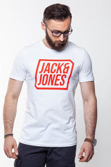 JACK & JONES T SHIRT CREW NECK WHITE 12134696      $