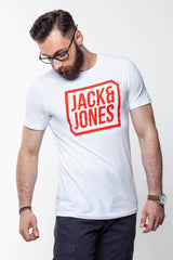 JACK & JONES T SHIRT CREW NECK WHITE 12134696      $