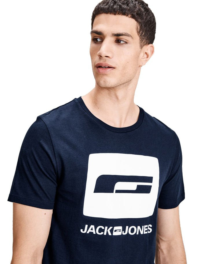 JACK & JONES T SHIRT CREW NECK BLUE 12134696      $